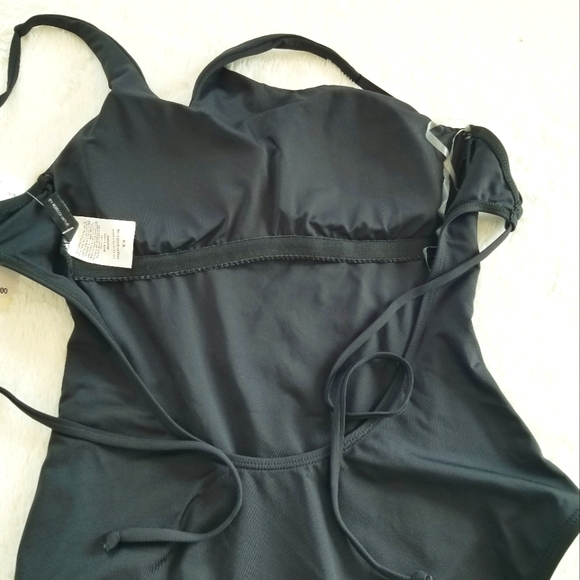 BECCA Asymmetric One Shoulder Strap Black Sexy One Piece Swimsuit Bikini NWT - Picture 12 of 16